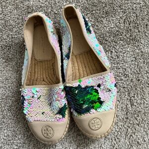 Tory Burch Multicolor Sequin Espadrilles